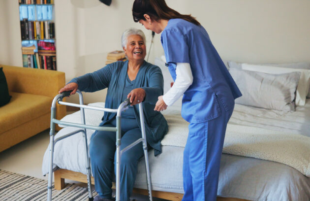 Senior patient receiving wound care treatment covered by Medicare Part B