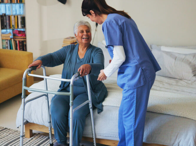 Senior patient receiving wound care treatment covered by Medicare Part B